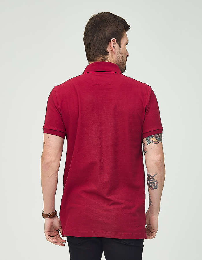 POLO MANGA CURTA TEXTURIZADA TAPE