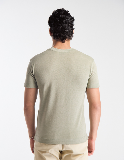 CAMISETA MANGA CURTA TEXTURIZADA NATURE I