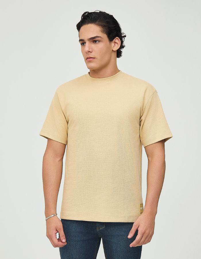 CAMISETA OVERSIZED TEXTURIZADO LINEN