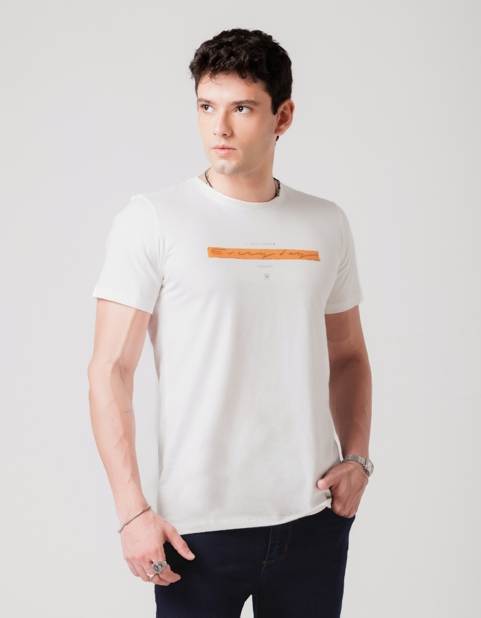 CAMISETA MANGA CURTA ESTAMPADA ESSENCE