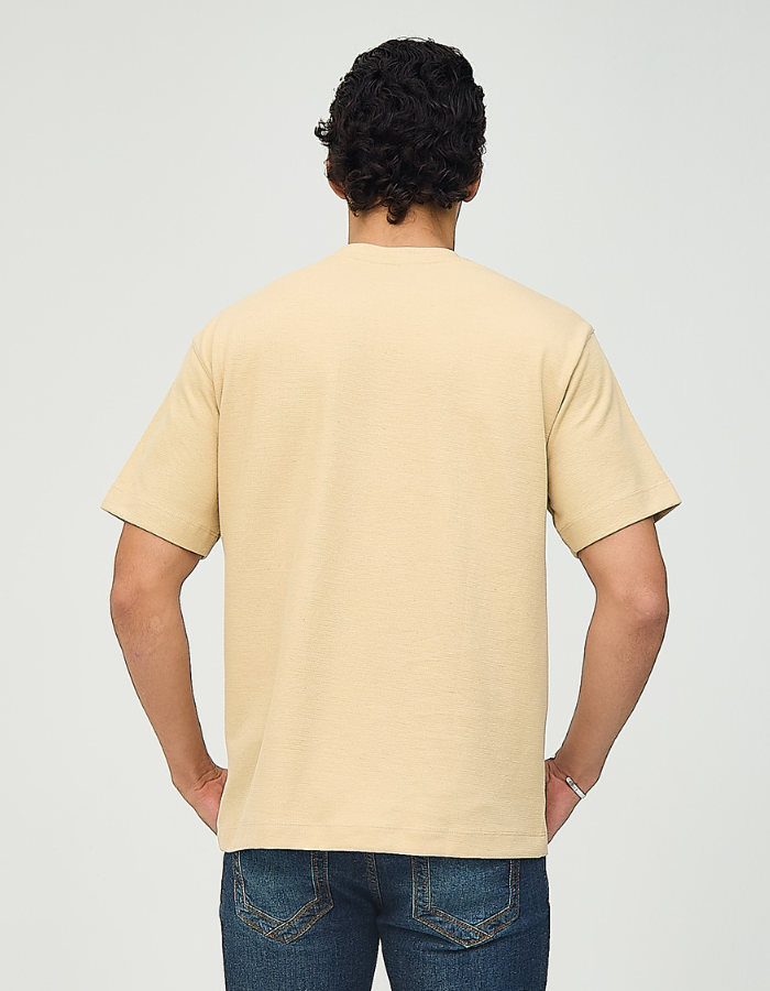 CAMISETA OVERSIZED TEXTURIZADO LINEN