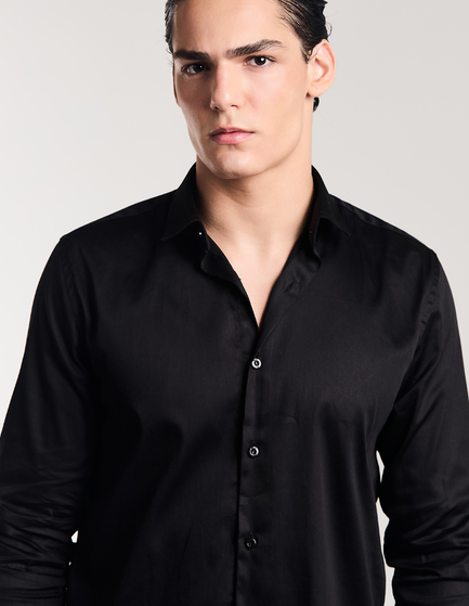 CAMISA MANGA LONGA LISA COTTON