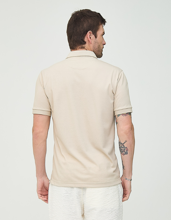 POLO MANGA CURTA TEXTURIZADA TAPE