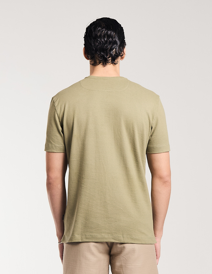 CAMISETA MANGA CURTA TEXTURIZADA WAFFLE