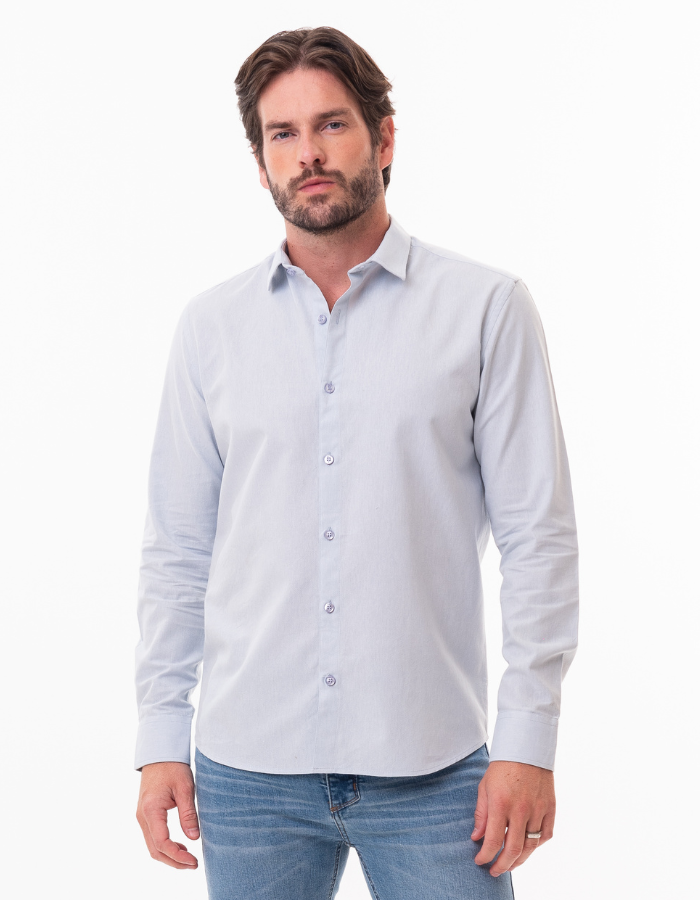 CAMISA DIF M/L COM BORDADO