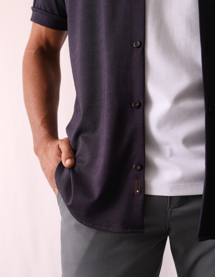 CAMISA MANGA CURTA DE MALHA OLIMPO GOLD