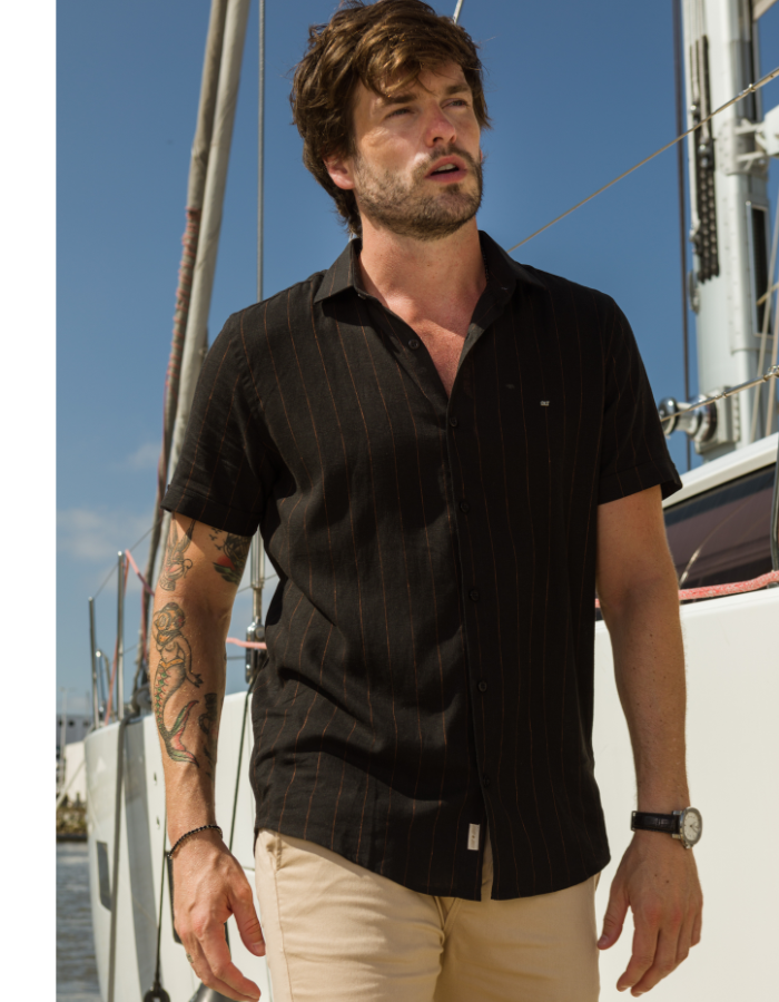 CAMISA DIF M/C LISTRA  C/ NERVURA