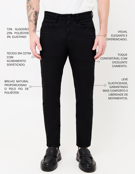 CALÇA BASIC SARJA BLACK