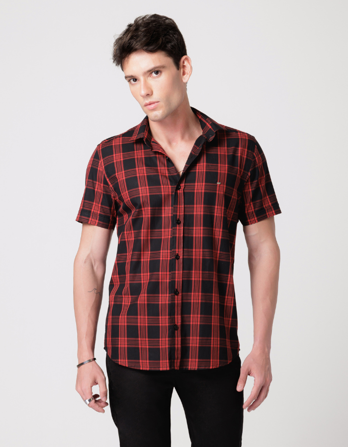 CAMISA MANGA CURTA XADREZ LIA