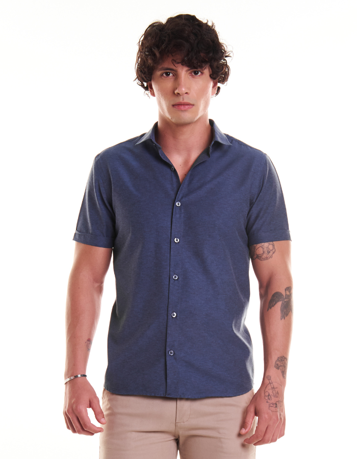 CAMISA DIF M/C BASIC LISA- PASSA FACIL