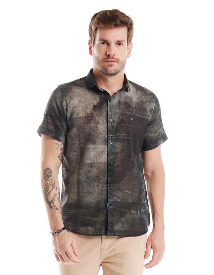 CAMISA DIF M/C CAMUFLAGEM