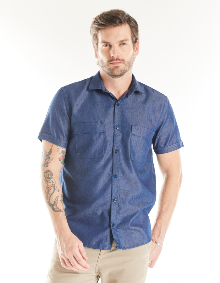 CAMISA DIF M/C JEANS