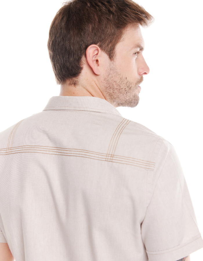 CAMISA DIF M/C OXFORD NCOM BORDADO