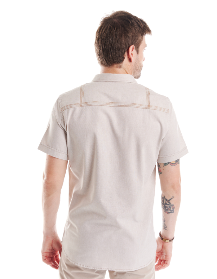 CAMISA DIF M/C OXFORD NCOM BORDADO