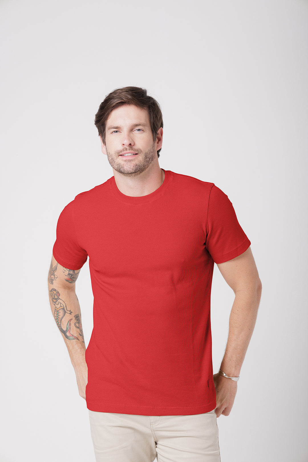 CAMISETA MANGA CURTA TEXTURIZADO